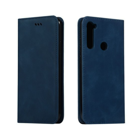 Leather Flip Cover with Internal Pocket For Xiaomi Redmi Note 8/8t Blue